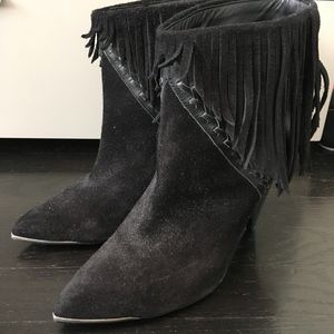 IRO Xabea Suede Fringe Booties